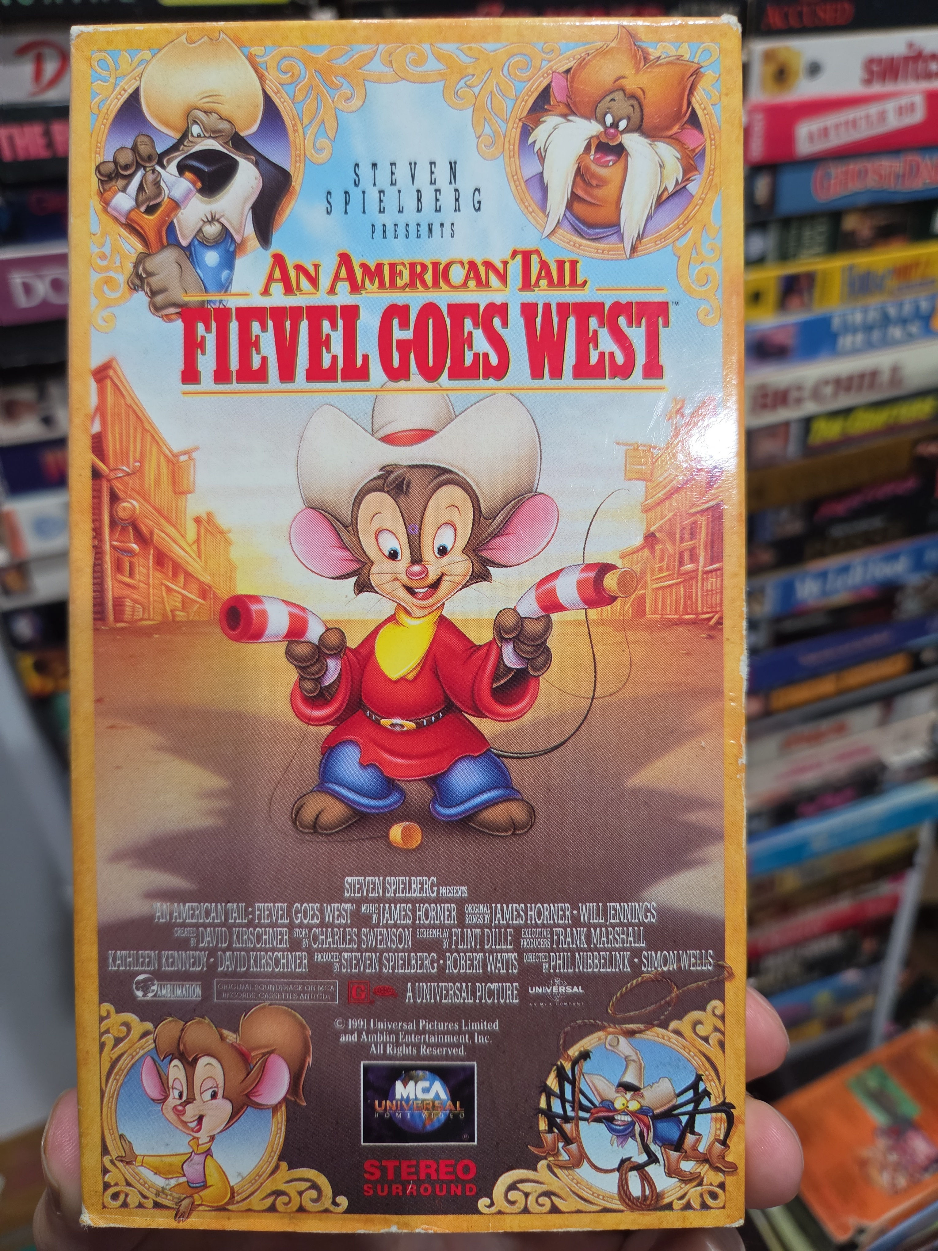 An American Tail Feivel Goes West 1991 VHS NON RENTAL