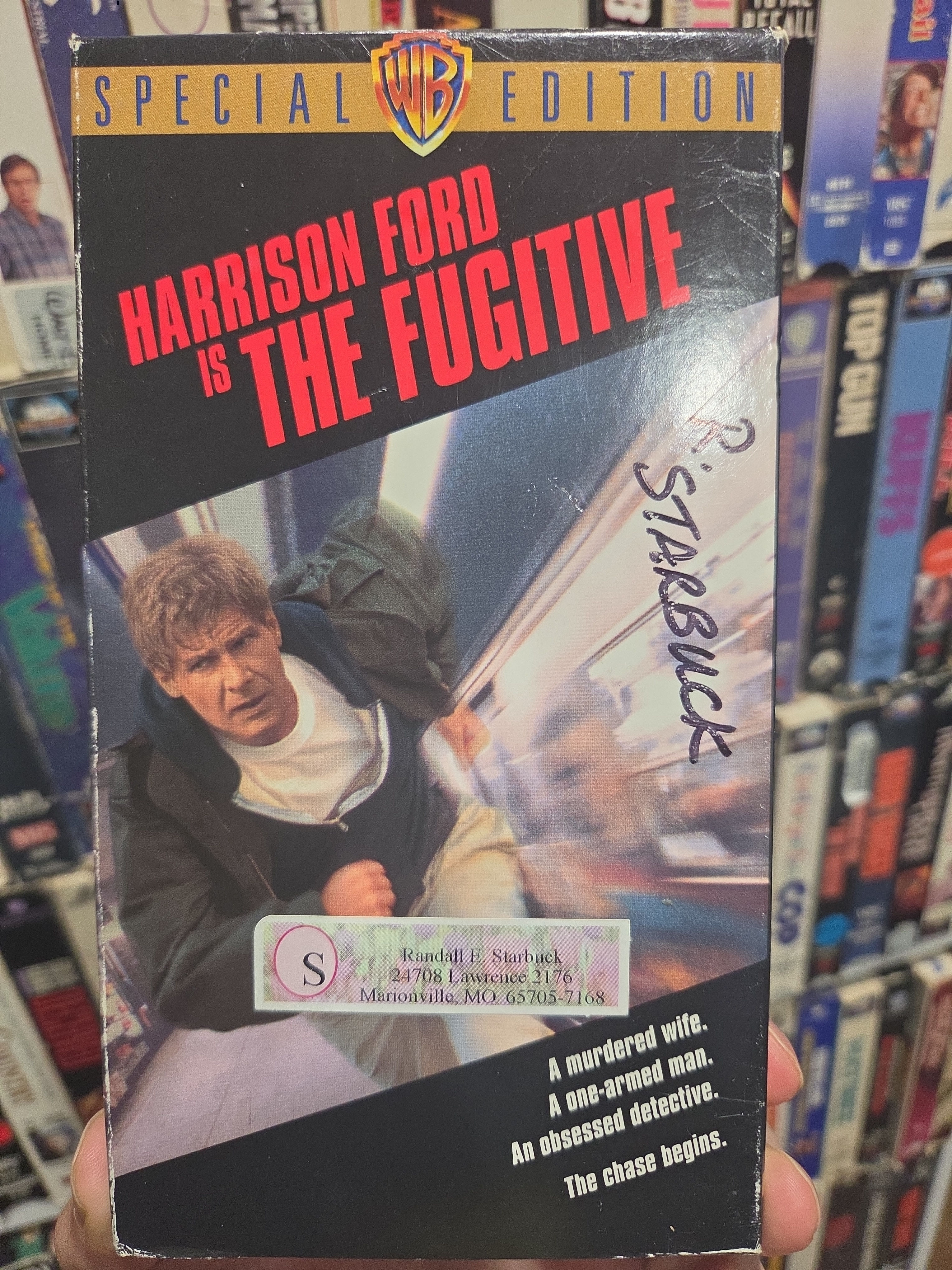 The Fugitive 1993 VHS Special Edition NON RENTAL