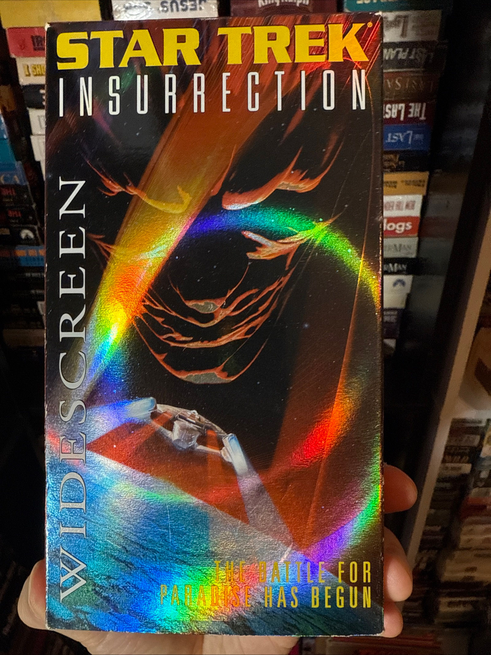 Star Trek Insurrection 1998 VHS Widescreen Blue Tape W/Inserts NON RENTAL