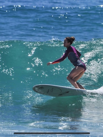 Sara Wright Surfing