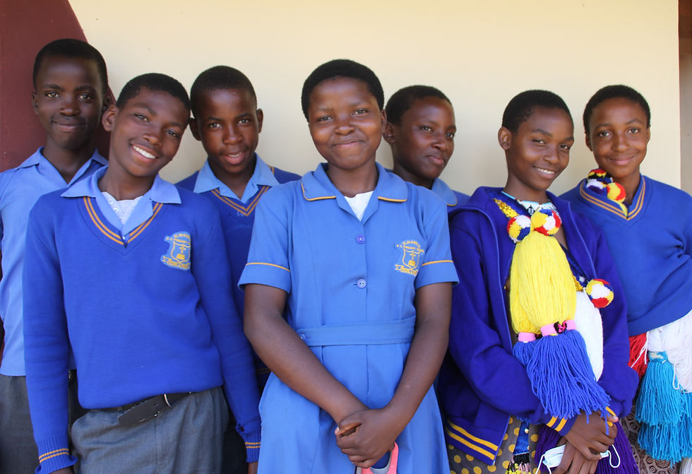 Sponsored students at Lwandle Primary School