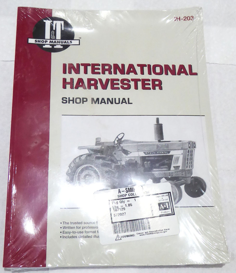 Case I.H. I&T Shop Manual IH203 454, 464, 484, 574, 584, 674, 766, 786, 826, 886