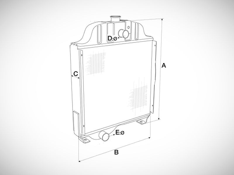 Radiator (4 Row) Leyland/Nuffield (20.3" x 20.8" x 2.36") 3/45 4/65 CTJ6381