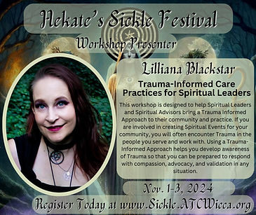 an image describing a workshop that Lilliana presented at Hekate's Sickle Festival in 2024