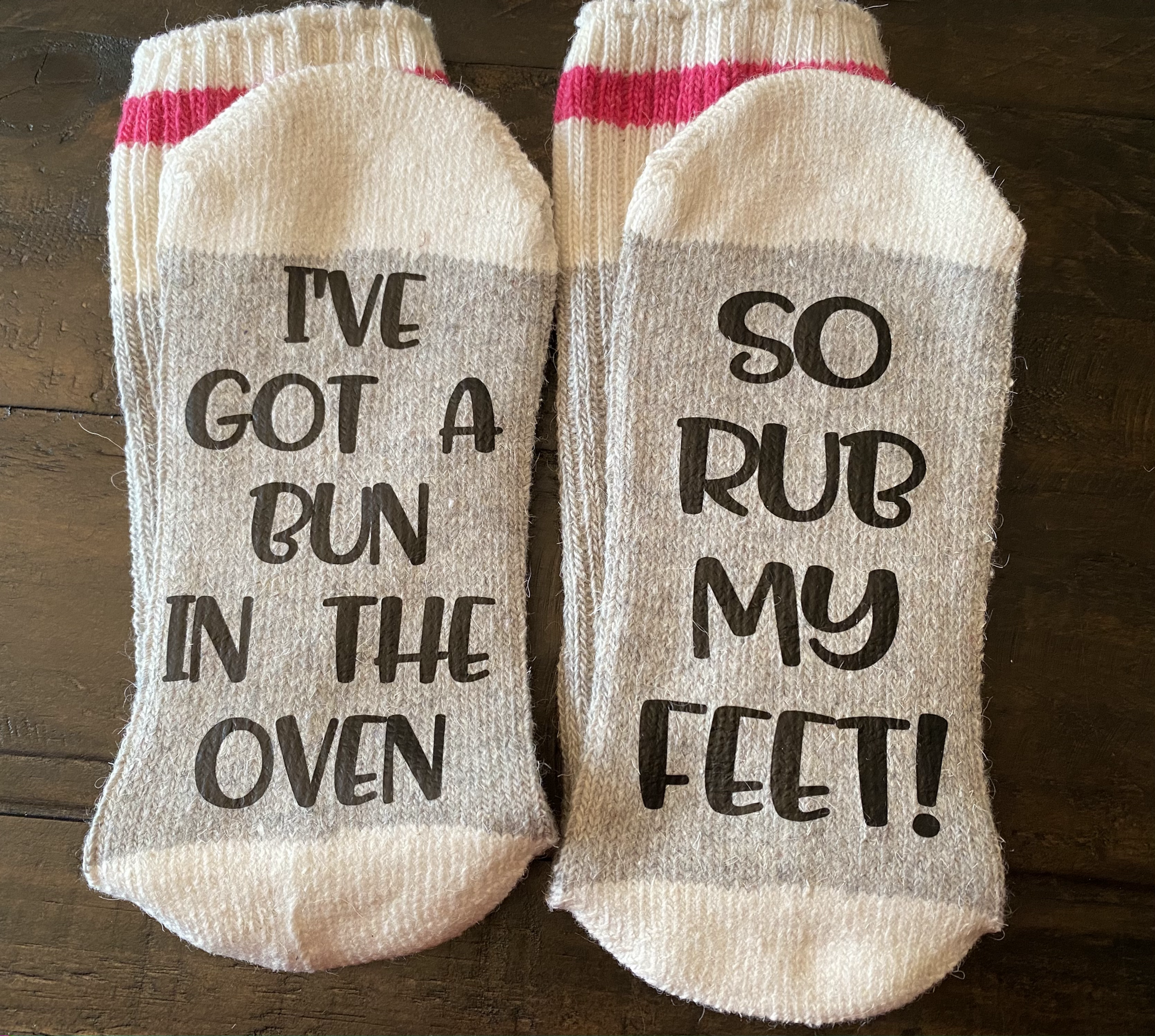 Bun in the oven socks