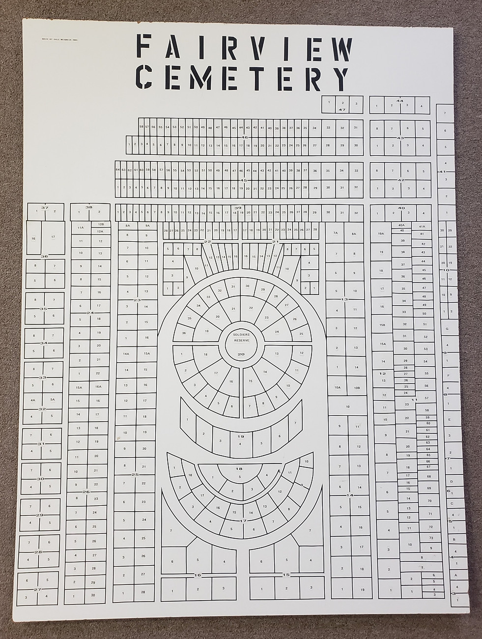 Map Fairview Cemetery Herreid, South Dakota