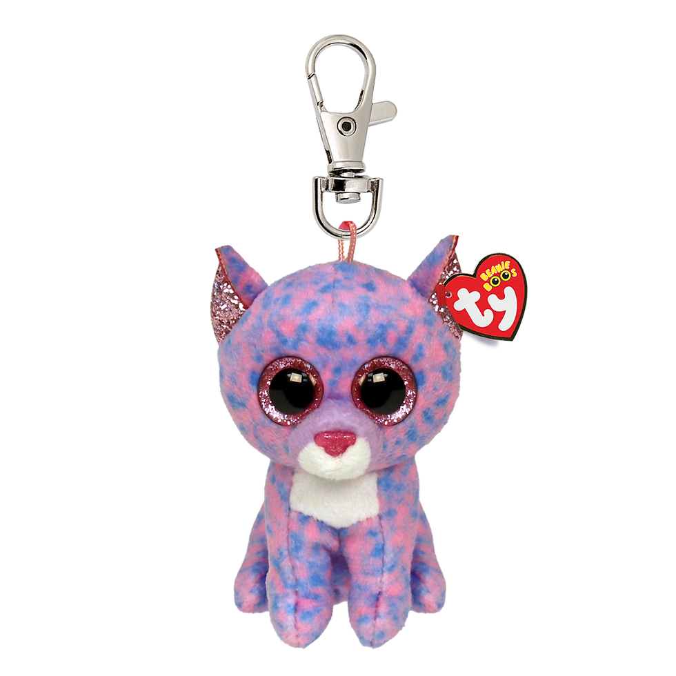 TY Beanie Boos CASSIDY - lavender cat clip