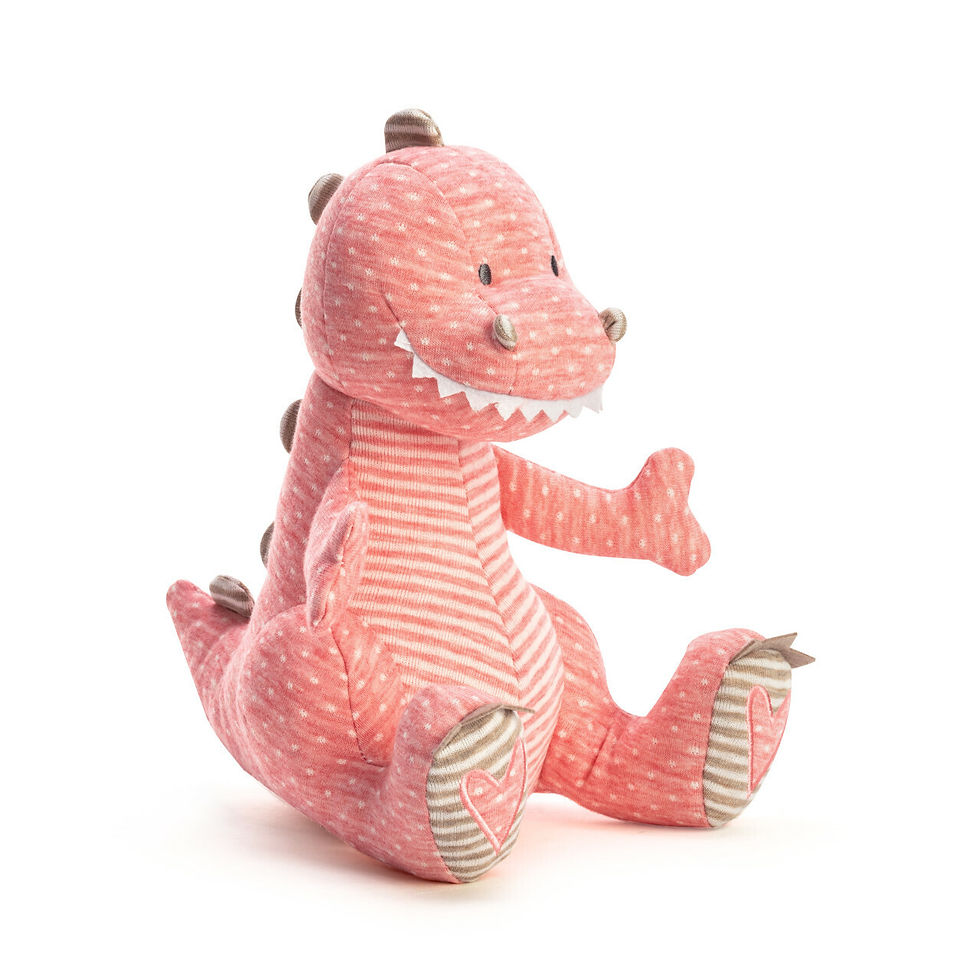 Thumbnail: DEMDACO Baby Pink Dino Plush