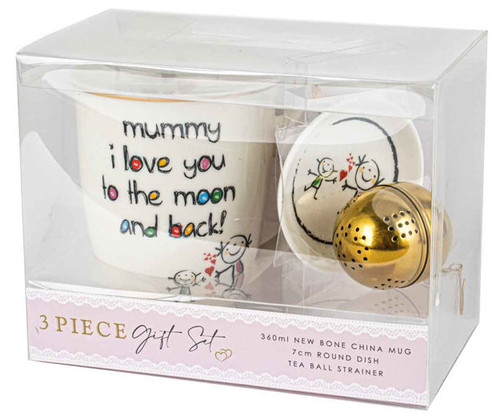 Mummy I Love You To The Moon And Back 3 Piece Gift Set ...