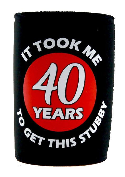 40th Birthday Stubby Holder