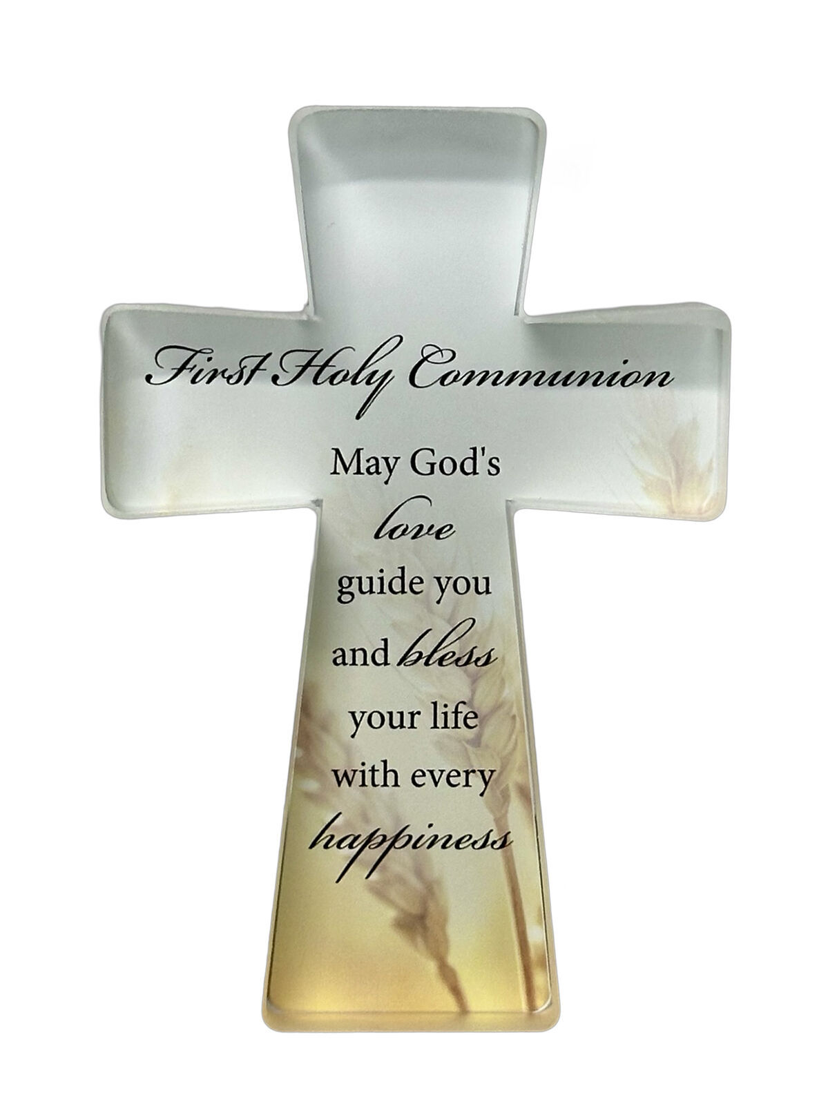 Glass Standing Cross - Communion