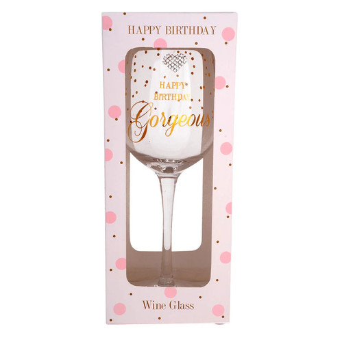 Mad Dots Happy Birthday Wine Glass | CelebrationsTuggerah