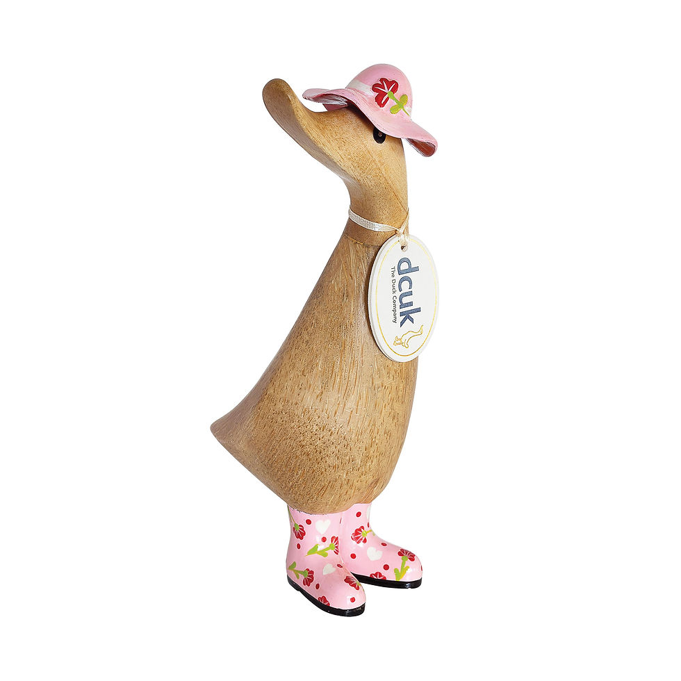 Thumbnail: DCUK Floral Hat Duckling Natural Pink