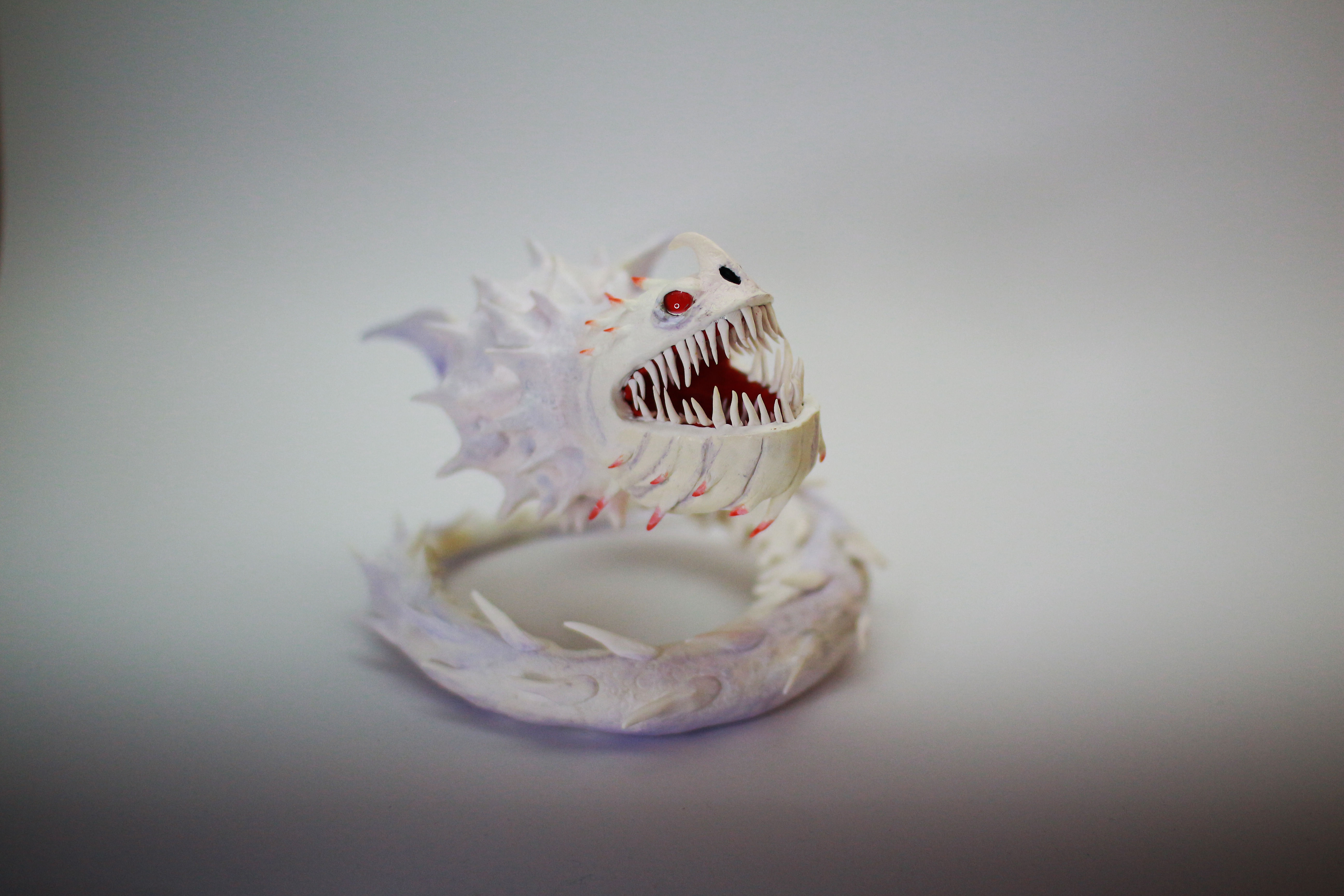 Screaming Death Dragon polymer clay !MADE FOR ORDER!