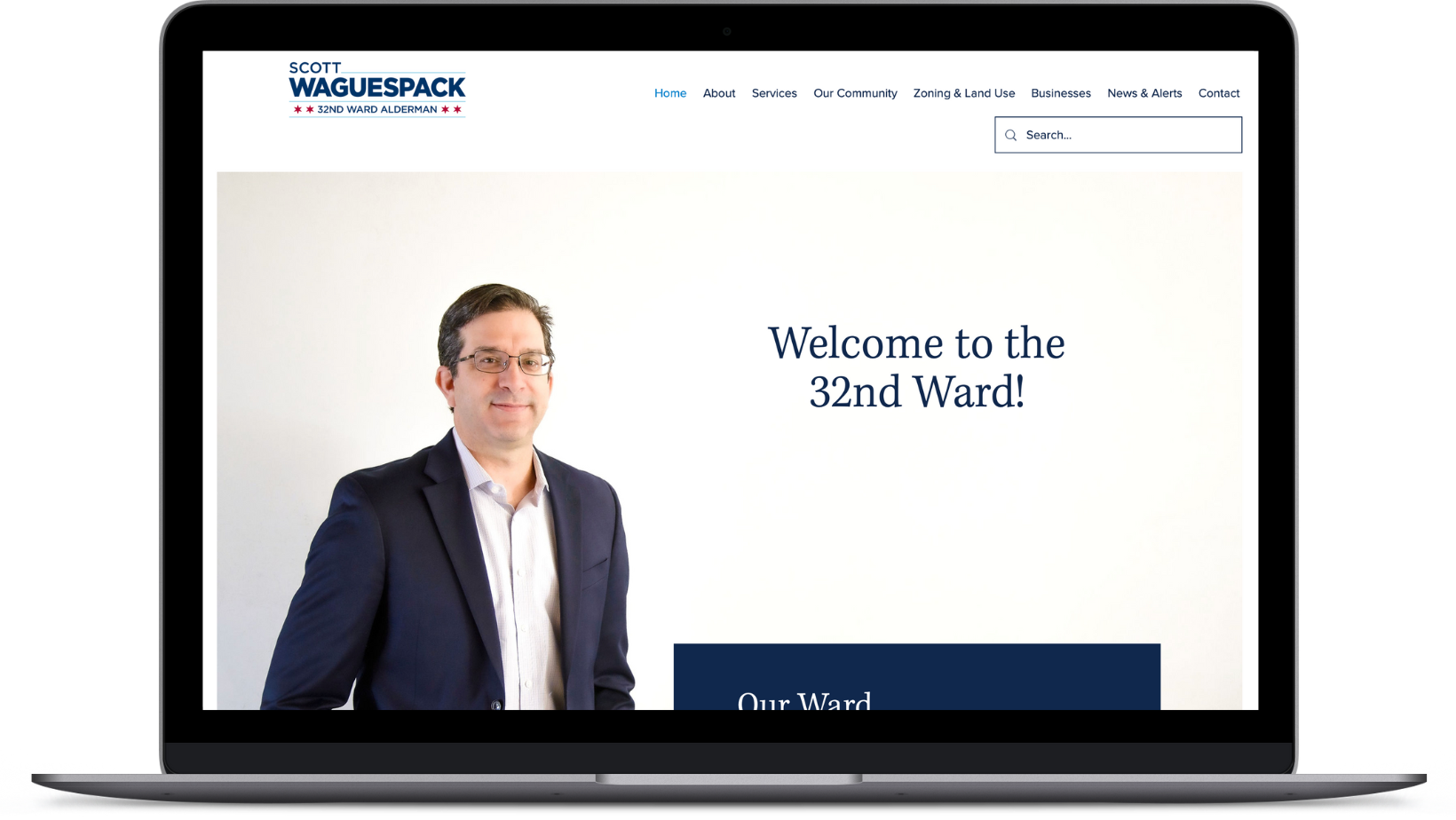 Screenshot of Ward 32 website