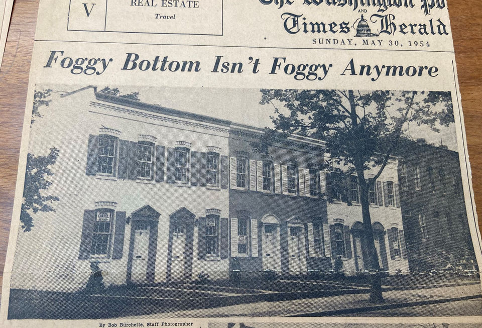 900-914 25th St Houses during and after renovation (Wash Post May 30, 1954