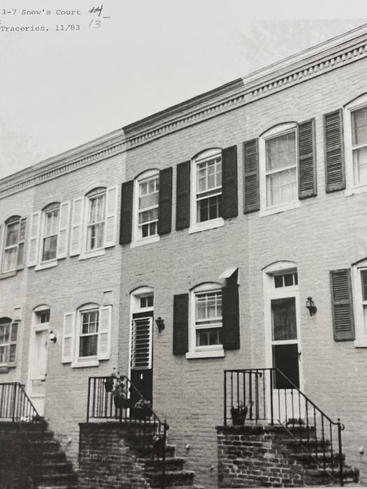 This northwest view of the seven rows as seen in 1983. (EHT Traceries, Nov. 1983)