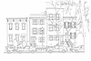 Black and White drawing of Foggy Bottom