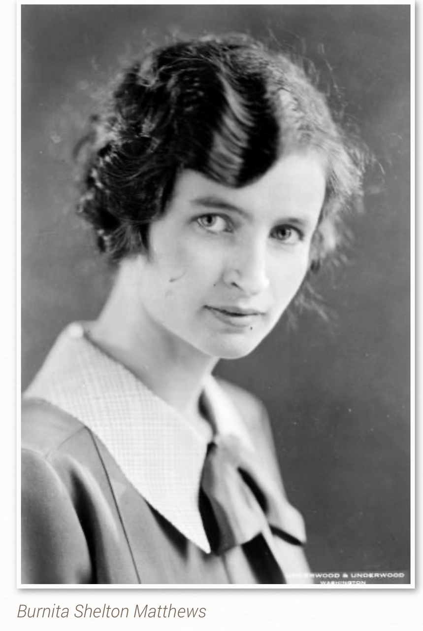 Burnita Matthews portrait, (date and photographer, unknown)
