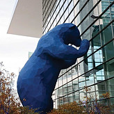 Blue Bear Statue