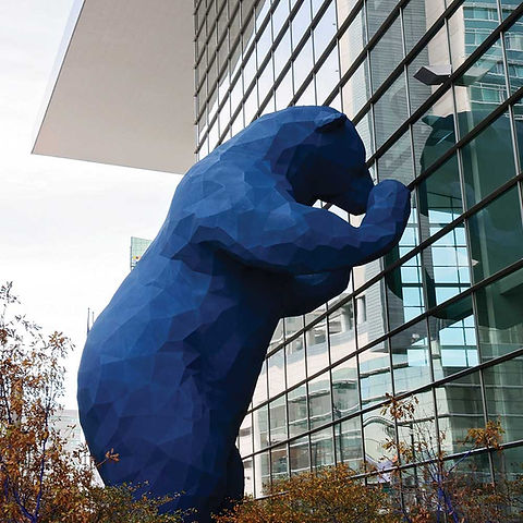 Blue Bear Statue