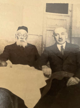 portrait attablé Yitsock et Abrazhzam Szternis