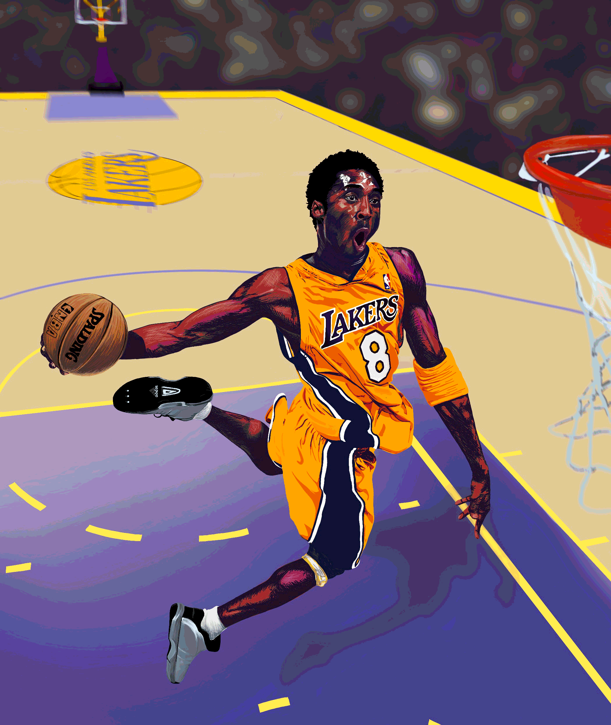 Kobe Bryant NFT digital painting by natasha meyer