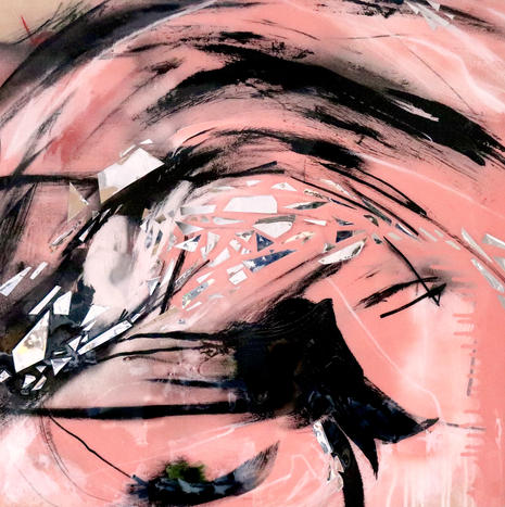 Shattered 2021 mixed media on 20x20 wood copy.jpeg
