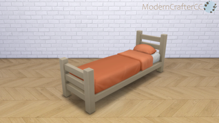 The Sims 4 Decent Dorm Single Bed Recolour