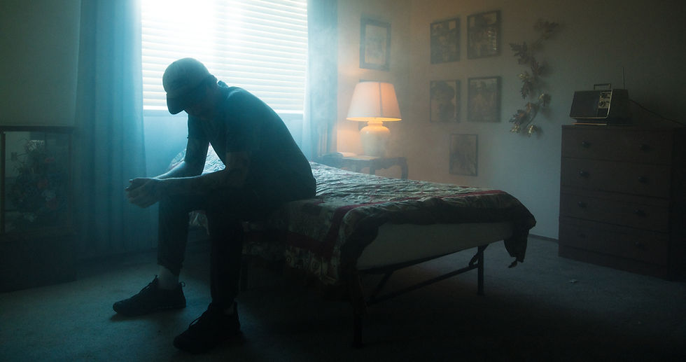 Man experiencing anxiety and premature ejaculation during intimacy