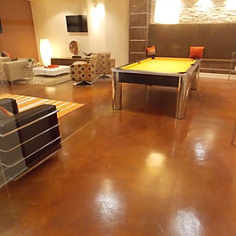 Stained concrete flooring in San Diego
