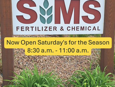 Now Open Saturday's for the Season