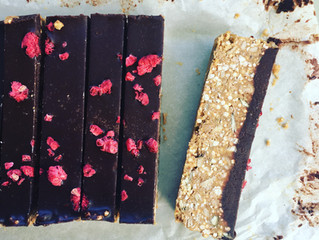 Tahini + Quinoa Chocolate Bars