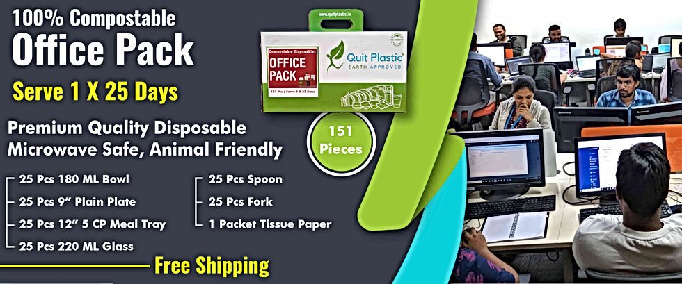 Eco Friendly Disposables Office Dinner Set Sugarcane Bagasse India