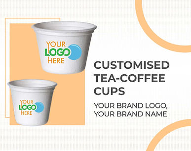 Customized logo printed 60- and 110-ml tea coffee cups Sugarcane Bagasse Cups