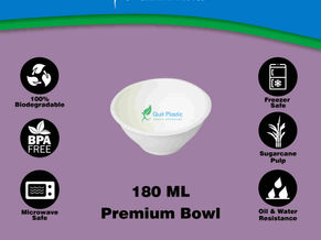 The 6 oz (180 ml) White Round Eco-Friendly Sugarcane Bagasse Bowl: A Step Towards Green Dining
