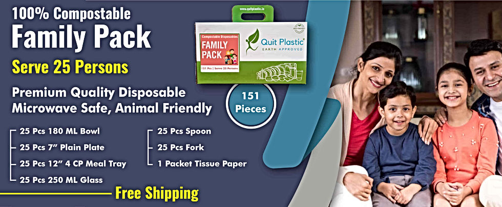 Eco Friendly Disposables Family Dinner Set Sugarcane Bagasse India