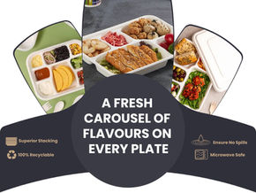 Eco-Friendly Sugarcane Bagasse Lunch Dinner Sustainable Tray in India.