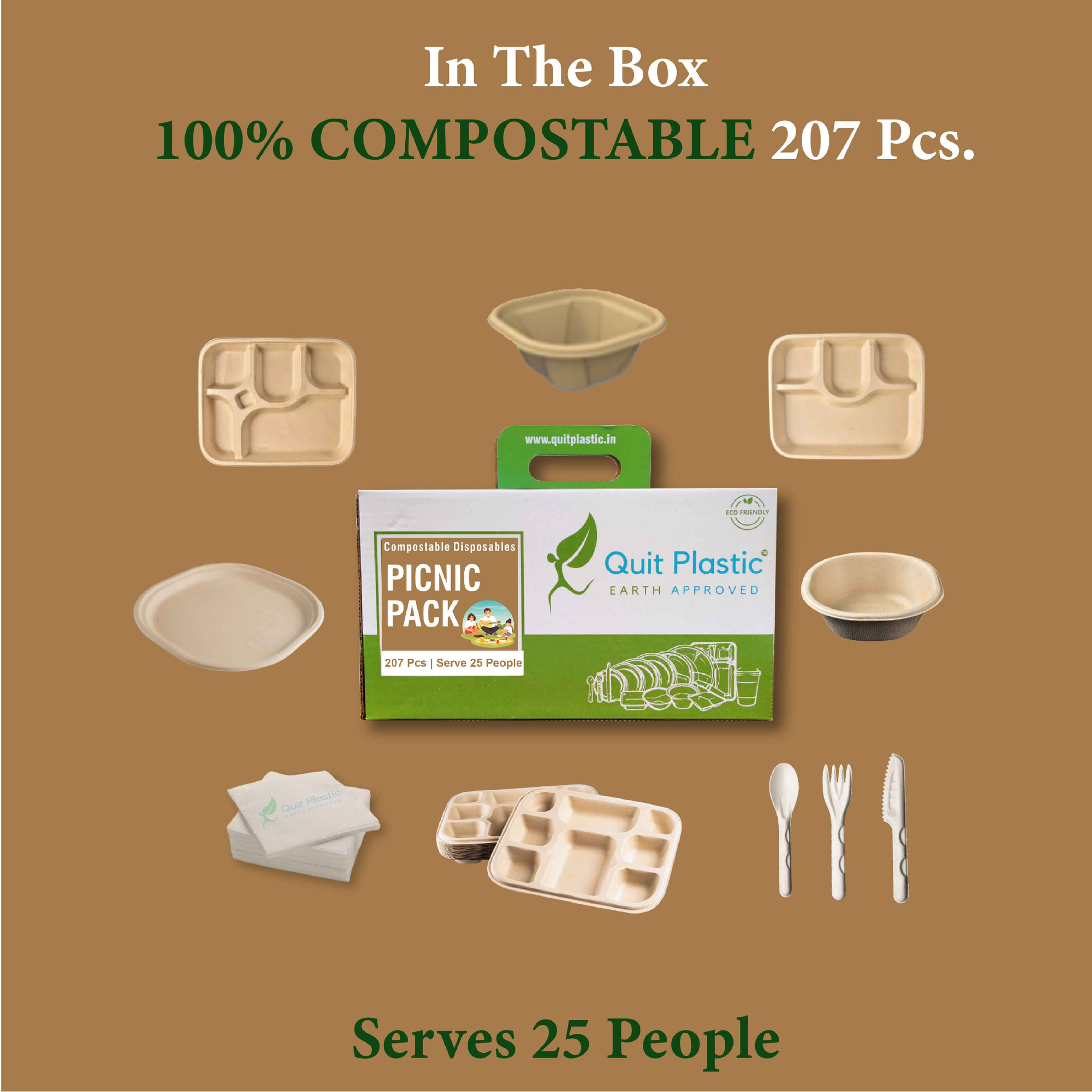 Eco friendly Disposables Picnic Dinner Set