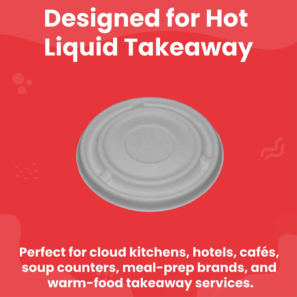 Thumbnail: 360 ml bagasse soup bowl with lid for cloud kitchens, cafes, restaurants and food delivery