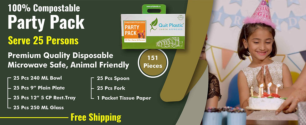 Eco Friendly Disposables Party Dinner Set Sugarcane Bagasse India