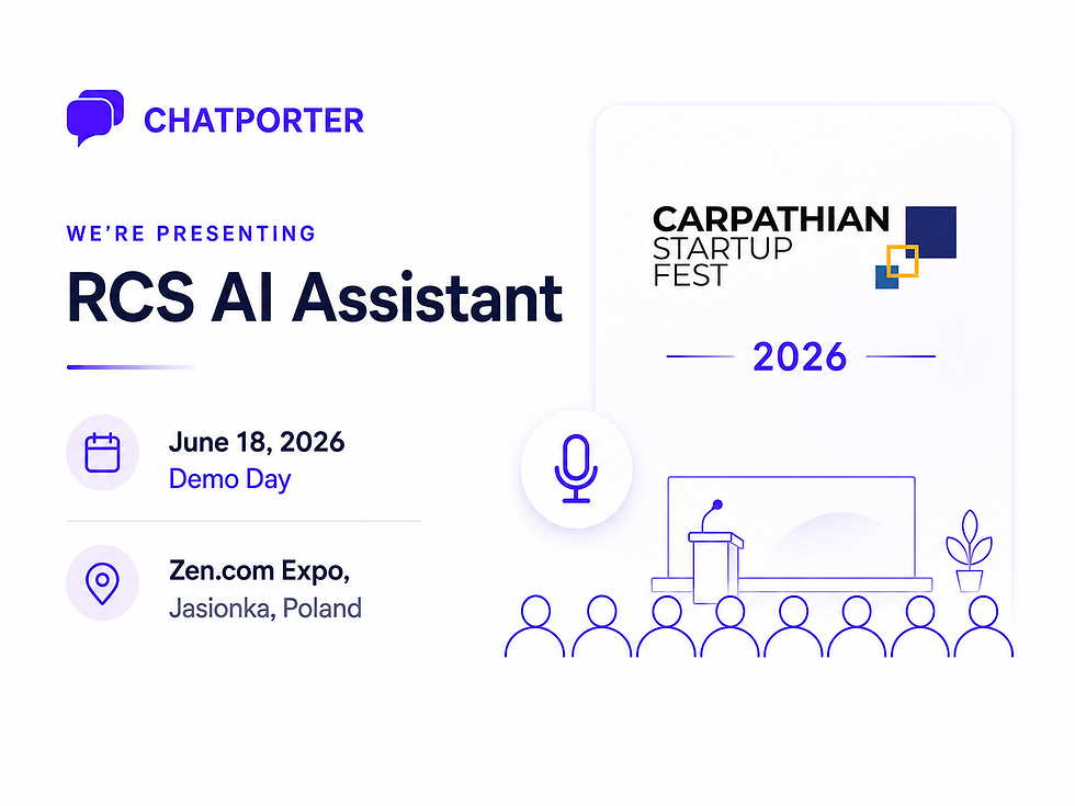 Chatporter to Showcase RCS AI Assistant at Carpathian Startup Fest 2026