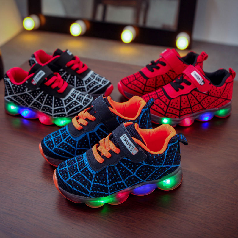 Thumbnail: Disney Children's Sneakers Spiderman Boys Casual Shoes Spring Summer New Mesh Br