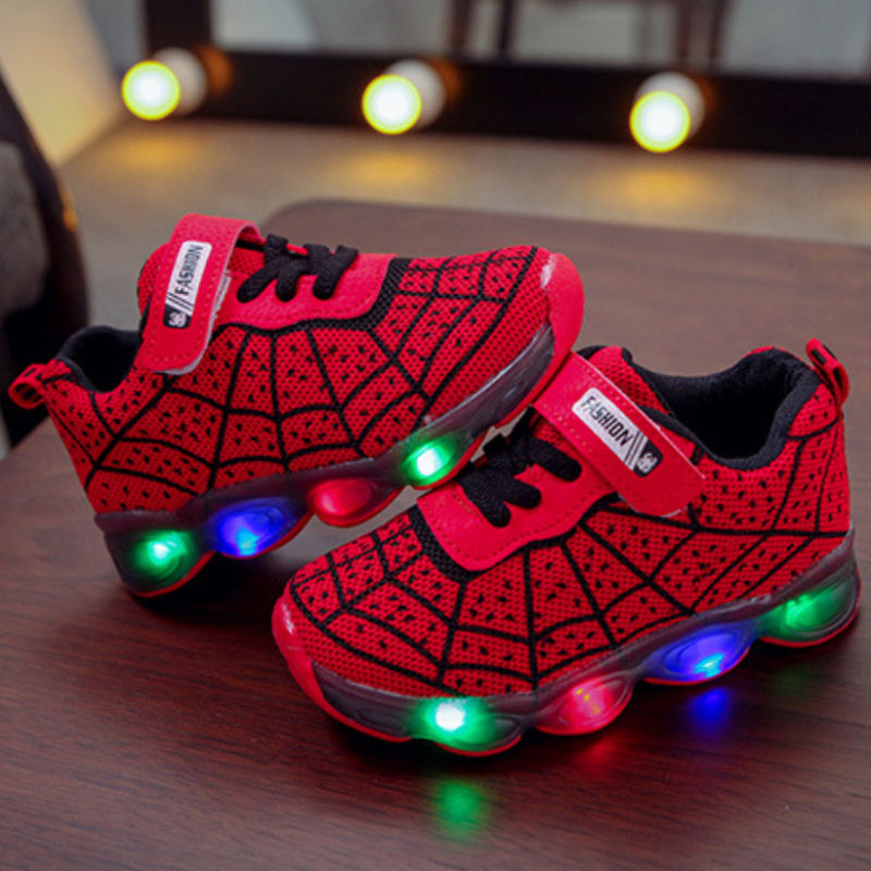Thumbnail: Disney Children's Sneakers Spiderman Boys Casual Shoes Spring Summer New Mesh Br
