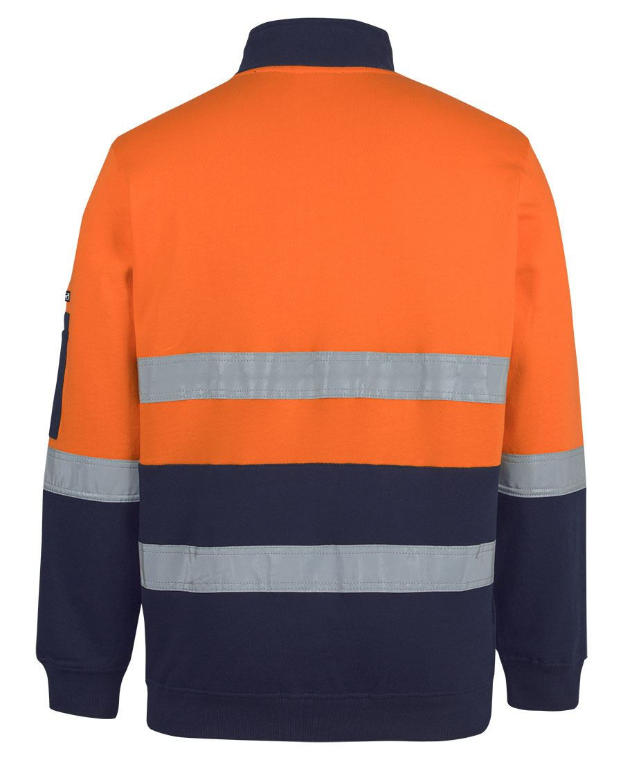Thumbnail: Branded Hi Vis (D+N) 310 Cotton 1/2 Zip Fleece