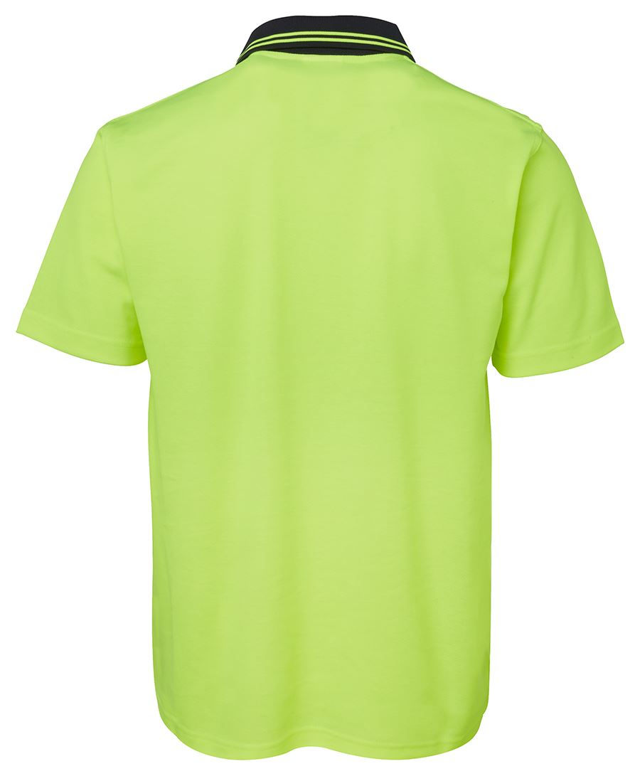 Thumbnail: Branded Hi Vis Short Sleeve Cotton Non Cuff Cotton Back Polo