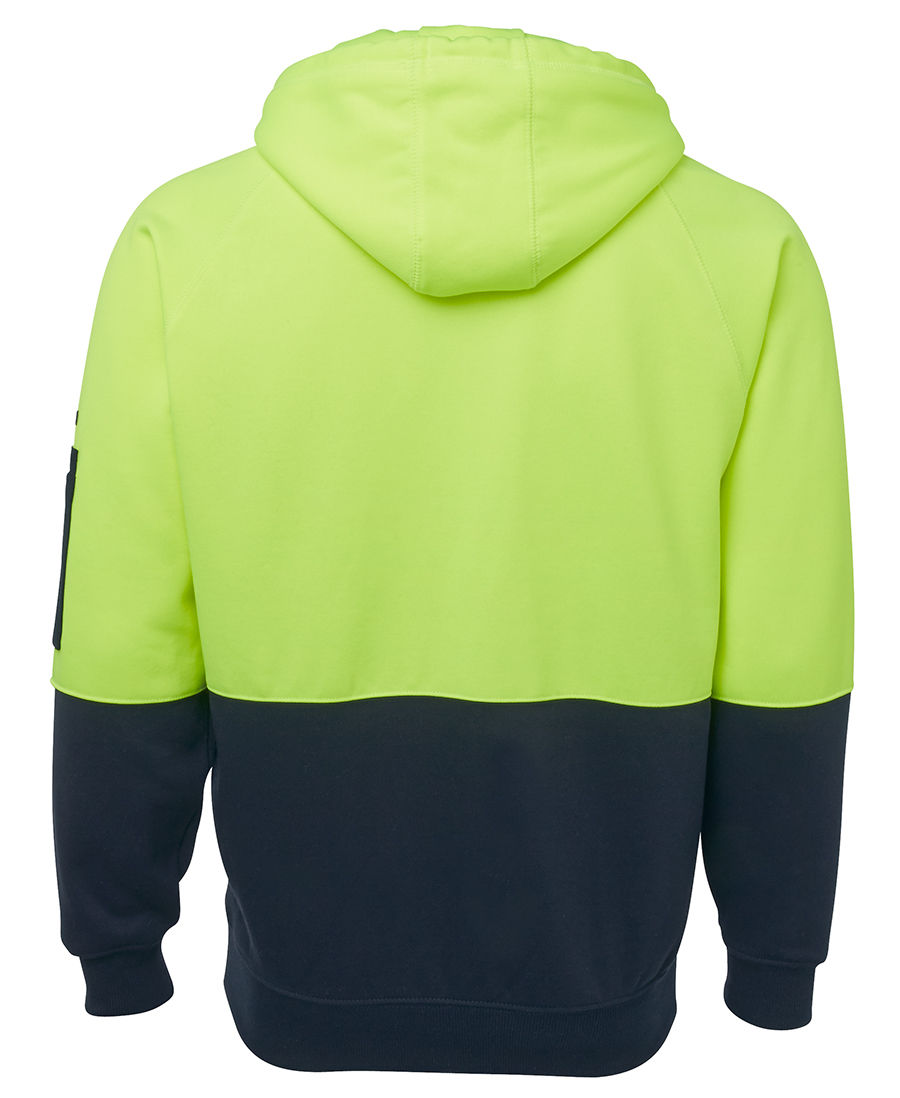 Thumbnail: Branded Hi Vis Full Zip Fleecy Hoodie