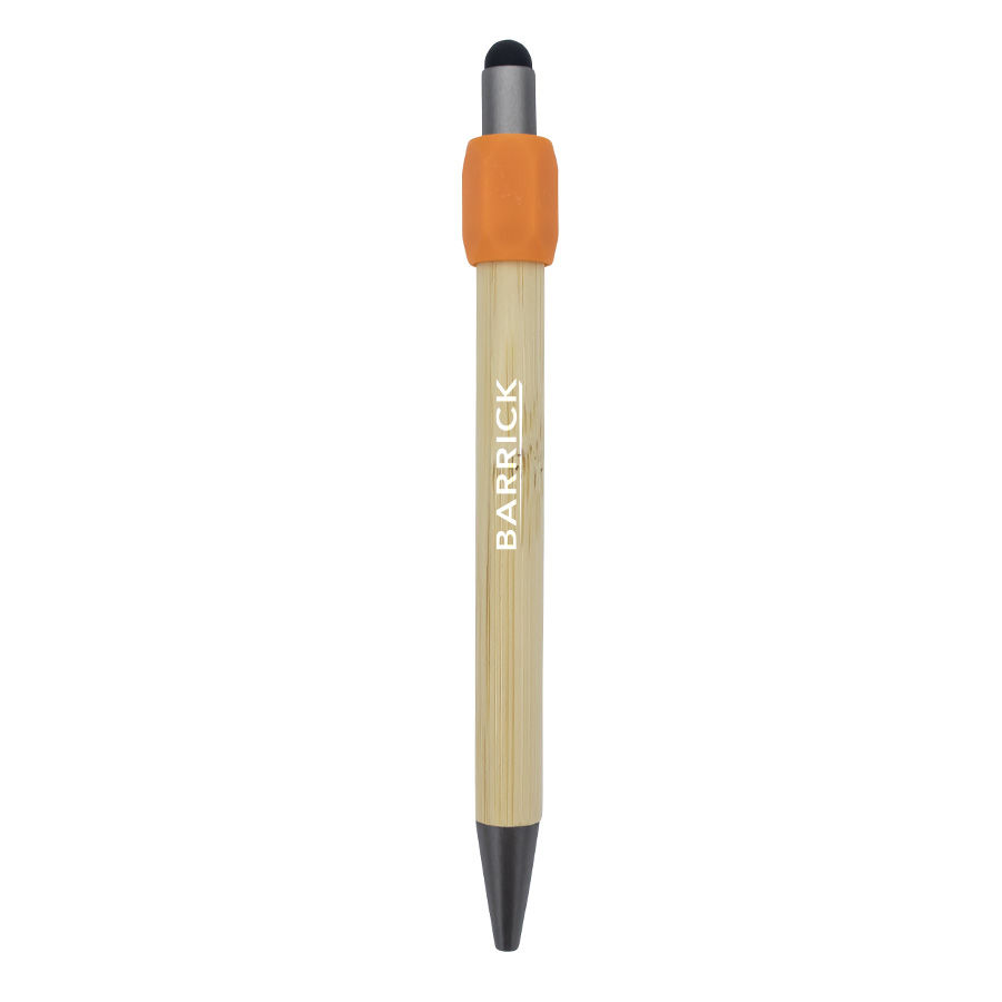 Thumbnail: Branded Fidget Spinner Stylus Twist Action Bamboo Ballpen
