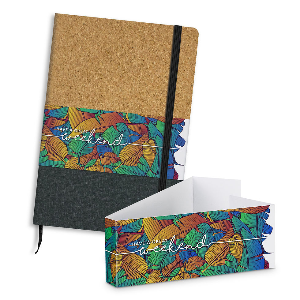 Thumbnail: Branded Half PU Half Cork A5 Notebook