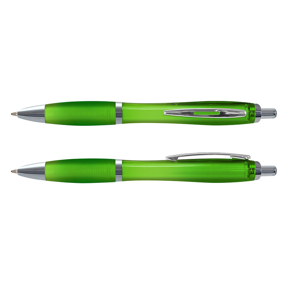 Thumbnail: Branded Retractable Plastic Vistro Translucent Barrel Ballpen
